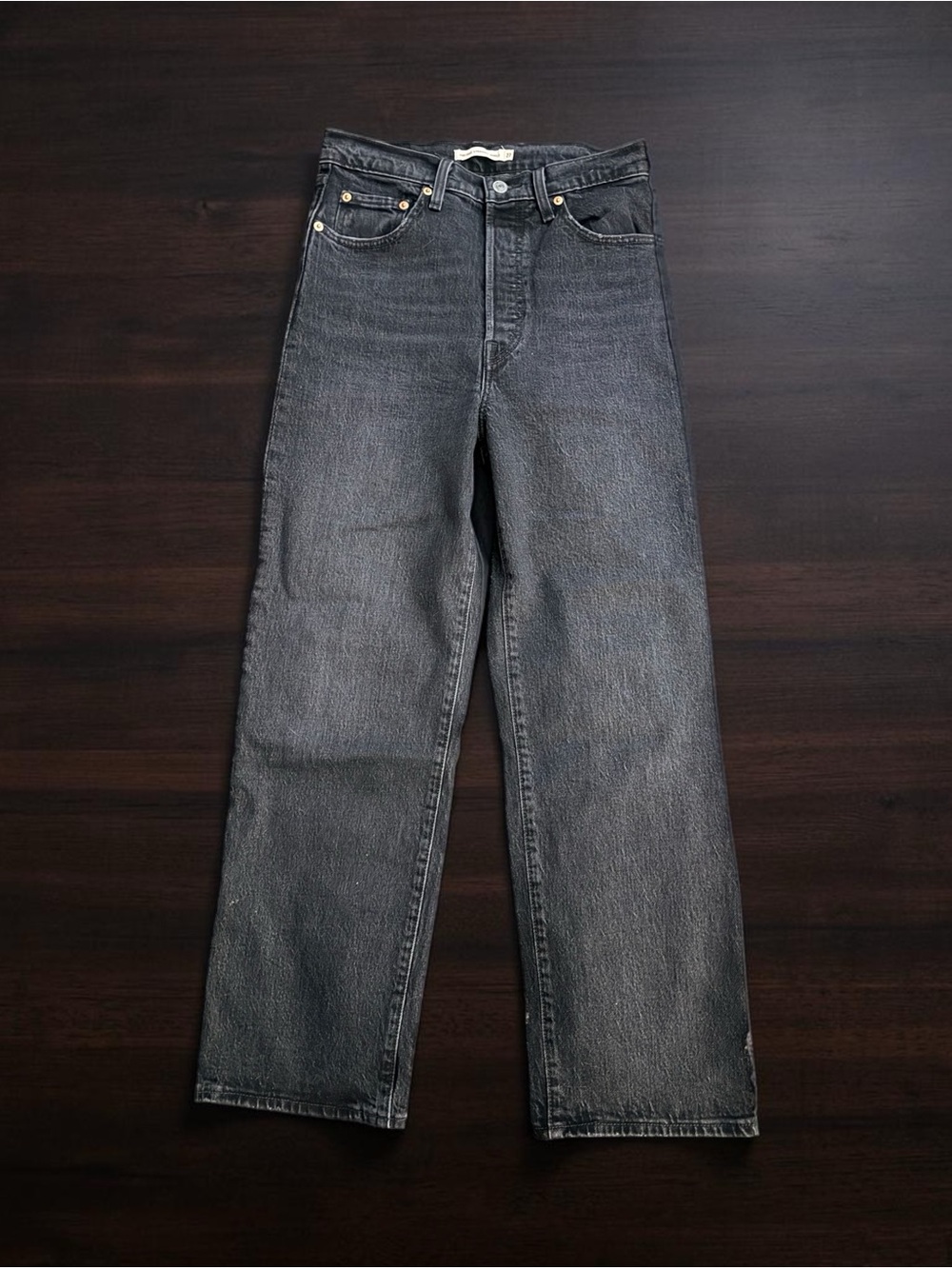 LEVI’S RIBCAGE STRAIGHT LEG ULTRA HIGH RISE DARK WASH ANKLE LENGTH JEANS SIZE 27